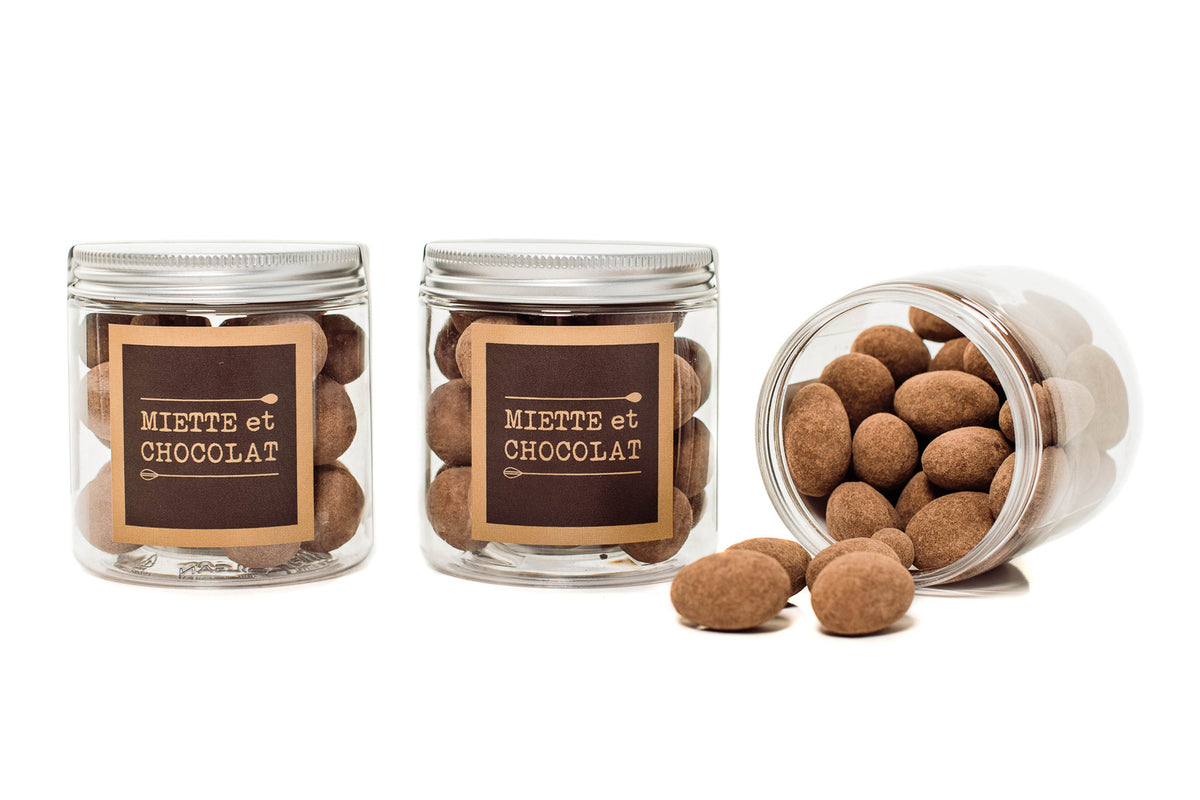 Box of Dragees - Chocolate covered almonds, hazelnuts, and pretzels –  Miette et Chocolat